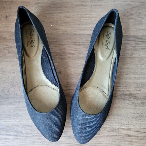 NEW WITHOUT BOX SOFT STYLE HUSH PUPPIES SHIMMER POINTY FLATS SIZE 9.5 WOMENS - Picture 6 of 16